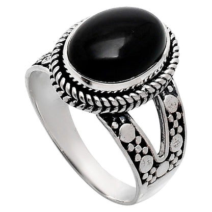 Premium Quality Natural Black Onyx Ring size-9.5 R-1732 23-ER10328