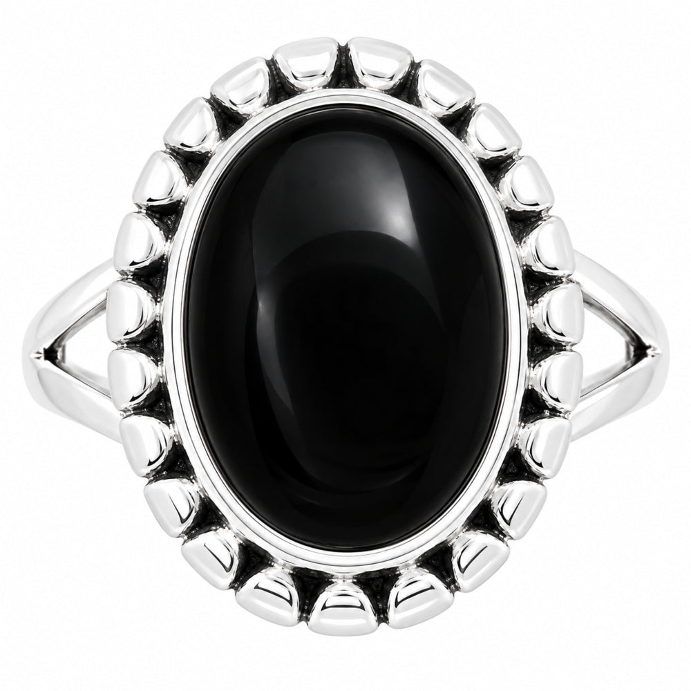 Premium Quality Black Onyx - Brazil Ring size-8 R-1071 23-ER10331