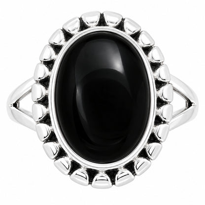 Premium Quality Black Onyx - Brazil Ring size-8 R-1071 23-ER10331