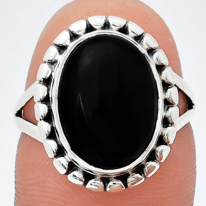 Premium Quality Black Onyx - Brazil Ring size-8 R-1071 23-ER10331