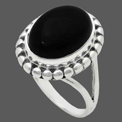 Premium Quality Black Onyx - Brazil Ring size-8 R-1071 23-ER10331