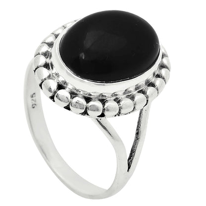 Premium Quality Black Onyx - Brazil Ring size-8 R-1071 23-ER10333