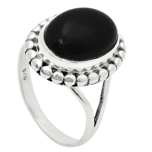 Premium Quality Black Onyx - Brazil Ring size-8 R-1071 23-ER10333