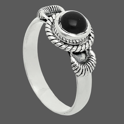Premium Quality Black Onyx - Brazil Ring size-7 R-1733 23-ER10335