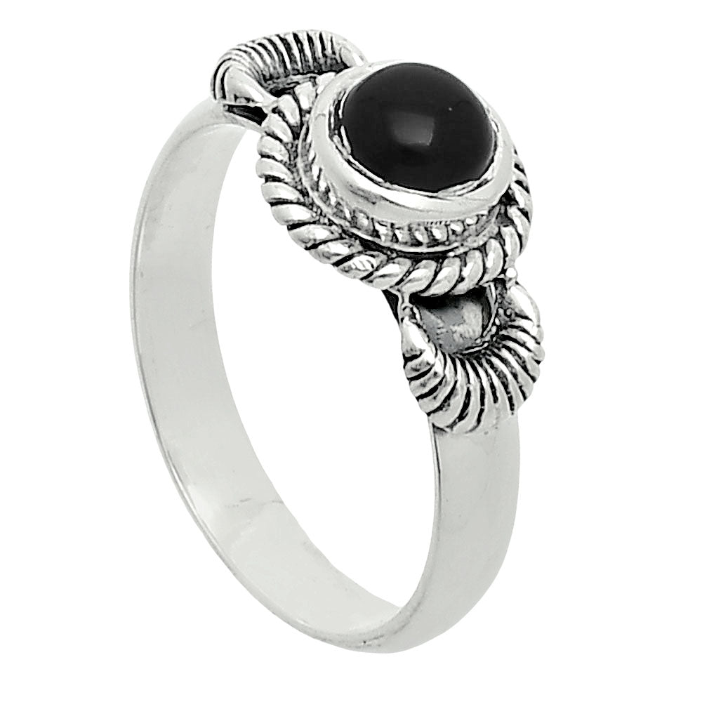 Premium Quality Black Onyx - Brazil Ring size-7 R-1733 23-ER10335
