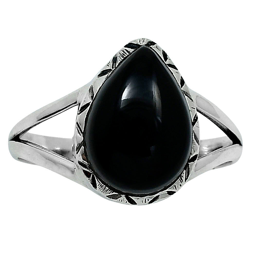 Premium Quality Black Onyx - Brazil Ring size-9 R-1074 23-ER10342