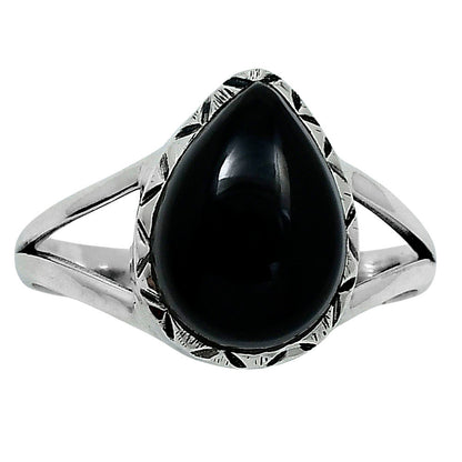 Premium Quality Black Onyx - Brazil Ring size-9 R-1074 23-ER10342