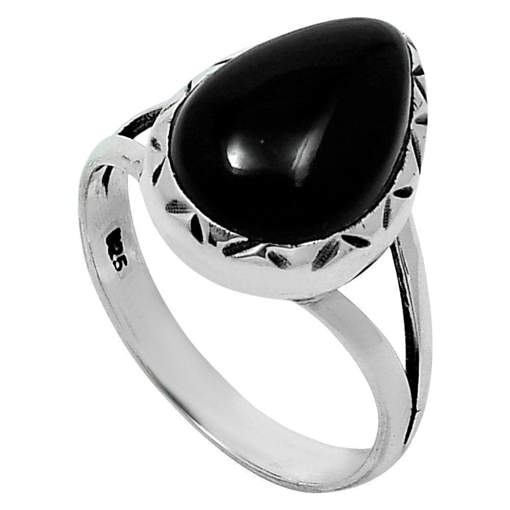 Premium Quality Black Onyx - Brazil Ring size-9 R-1074 23-ER10342