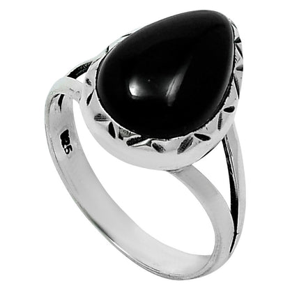 Premium Quality Black Onyx - Brazil Ring size-9 R-1074 23-ER10342