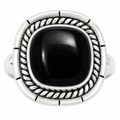 Premium Quality Black Onyx - Brazil Ring size-7 R-1728 23-ER10349
