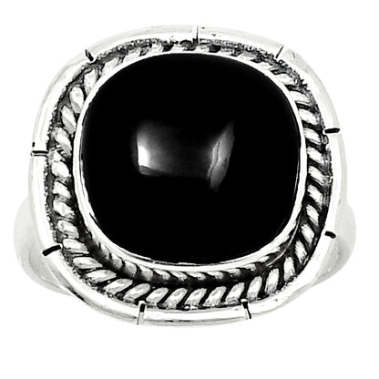 Premium Quality Black Onyx - Brazil Ring size-8 R-1728 23-ER10354