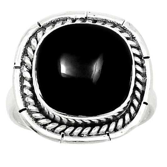 Premium Quality Black Onyx - Brazil Ring size-9 R-1728 23-ER10358