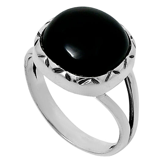 Premium Quality Black Onyx - Brazil Ring size-7 R-1074 23-ER10363