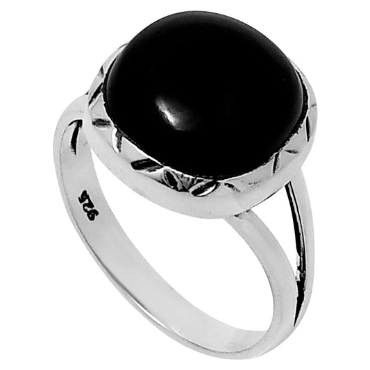 Premium Quality Black Onyx - Brazil Ring size-8 R-1074 23-ER10364