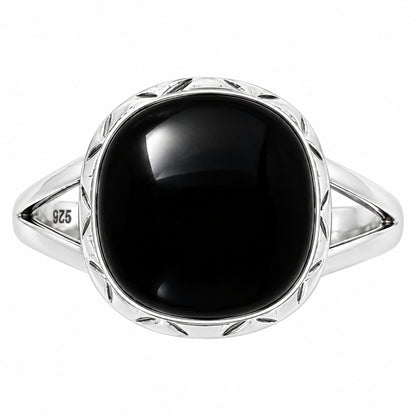 Premium Quality Black Onyx - Brazil Ring size-8 R-1074 23-ER10365
