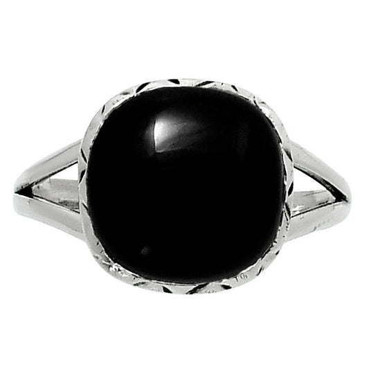 Premium Quality Black Onyx - Brazil Ring size-9 R-1074 23-ER10367
