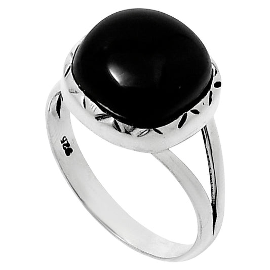 Premium Quality Black Onyx - Brazil Ring size-9 R-1074 23-ER10368