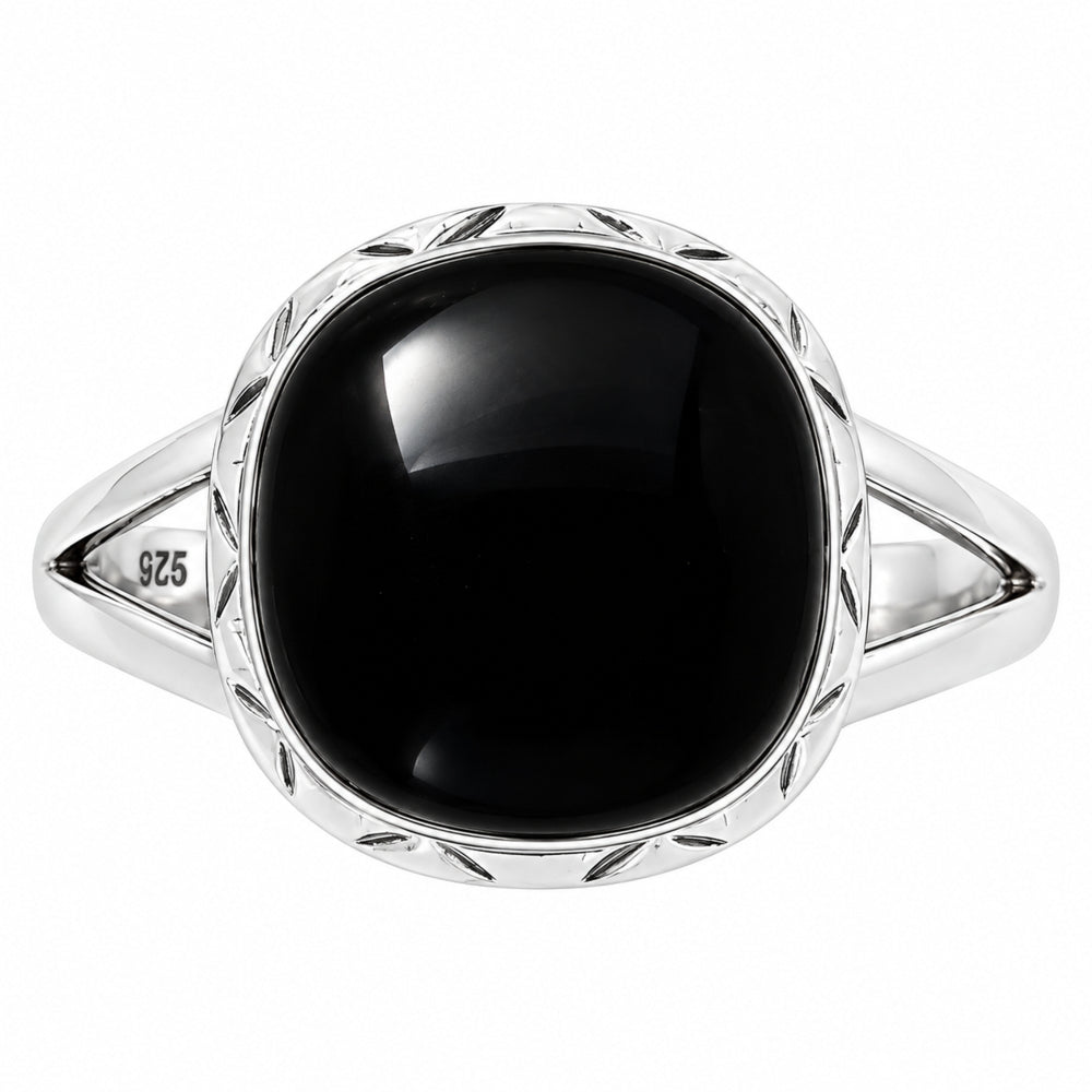 Premium Quality Black Onyx - Brazil Ring size-9 R-1074 23-ER10369