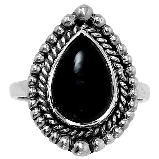 Premium Quality Black Onyx - Brazil Ring size-7 R-1154 23-ER10400