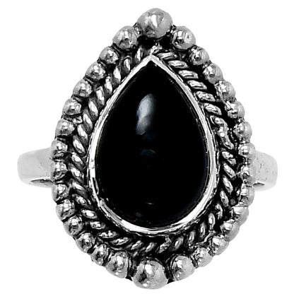 Premium Quality Black Onyx - Brazil Ring size-7 R-1154 23-ER10402