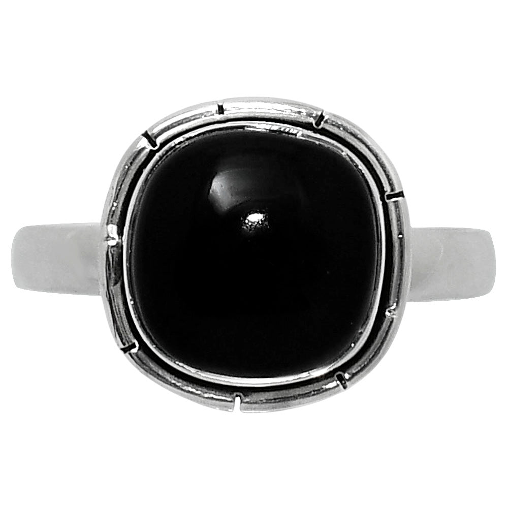 Natural Black Onyx - Brazil Ring size-7 R-1011 23-ER14818