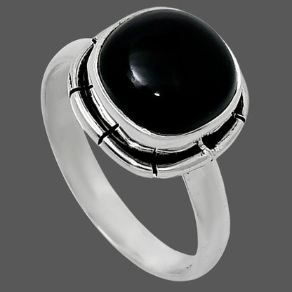 Natural Black Onyx - Brazil Ring size-7 R-1011 23-ER14818