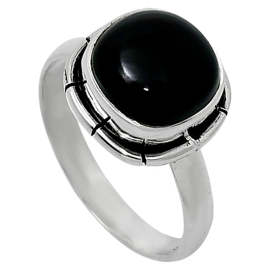 Natural Black Onyx - Brazil Ring size-7 R-1011 23-ER14818