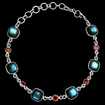 Premium Quality Blue Labradorite & Garnet Bracelet B-1006 24-EB10098