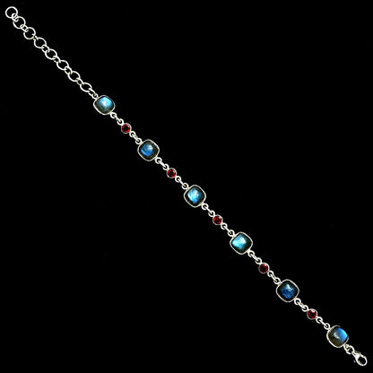 Premium Quality Blue Labradorite & Garnet Bracelet B-1006 24-EB10101