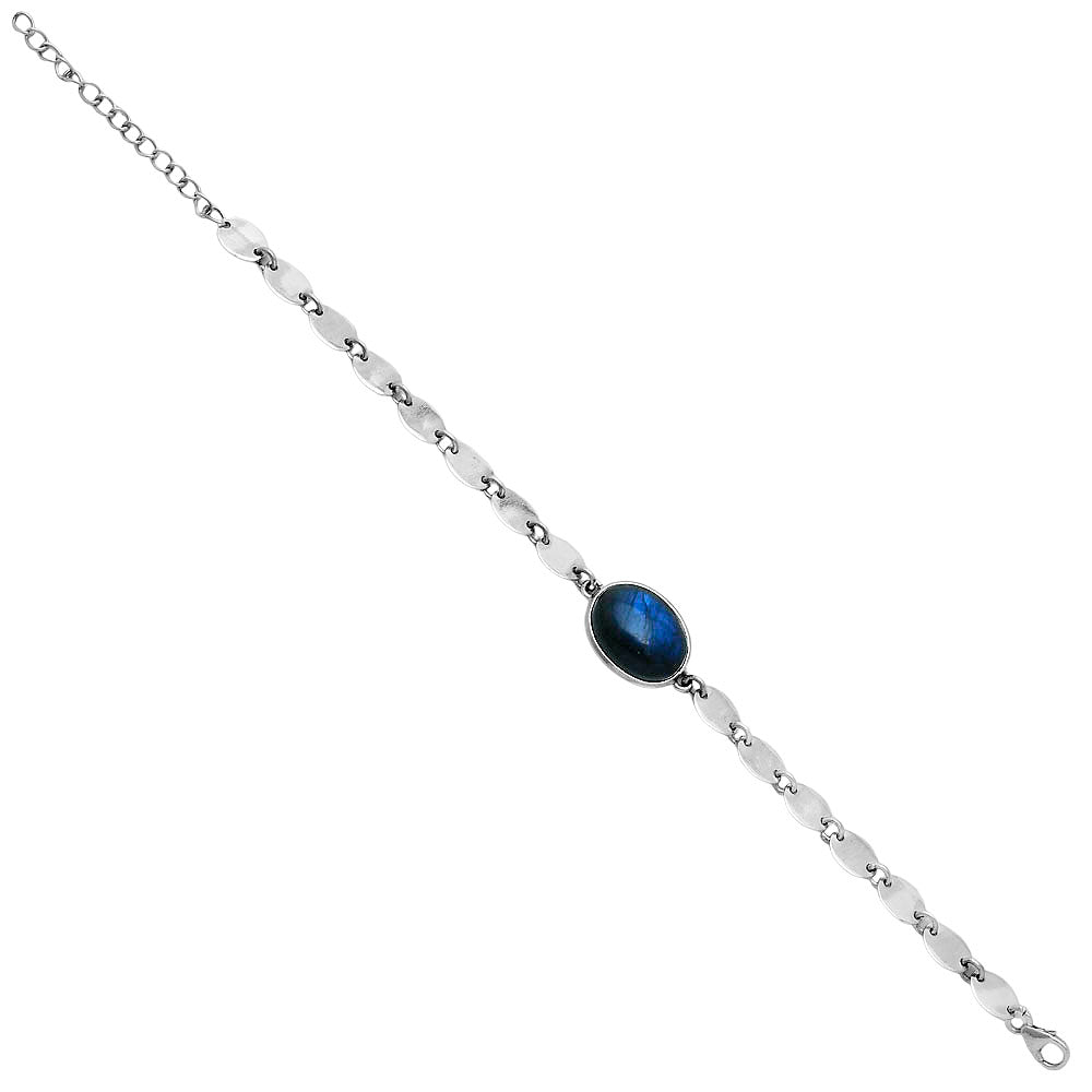 Premium Blue Fire Labradorite - Madagascar Bracelet B-1044 24-EB10105