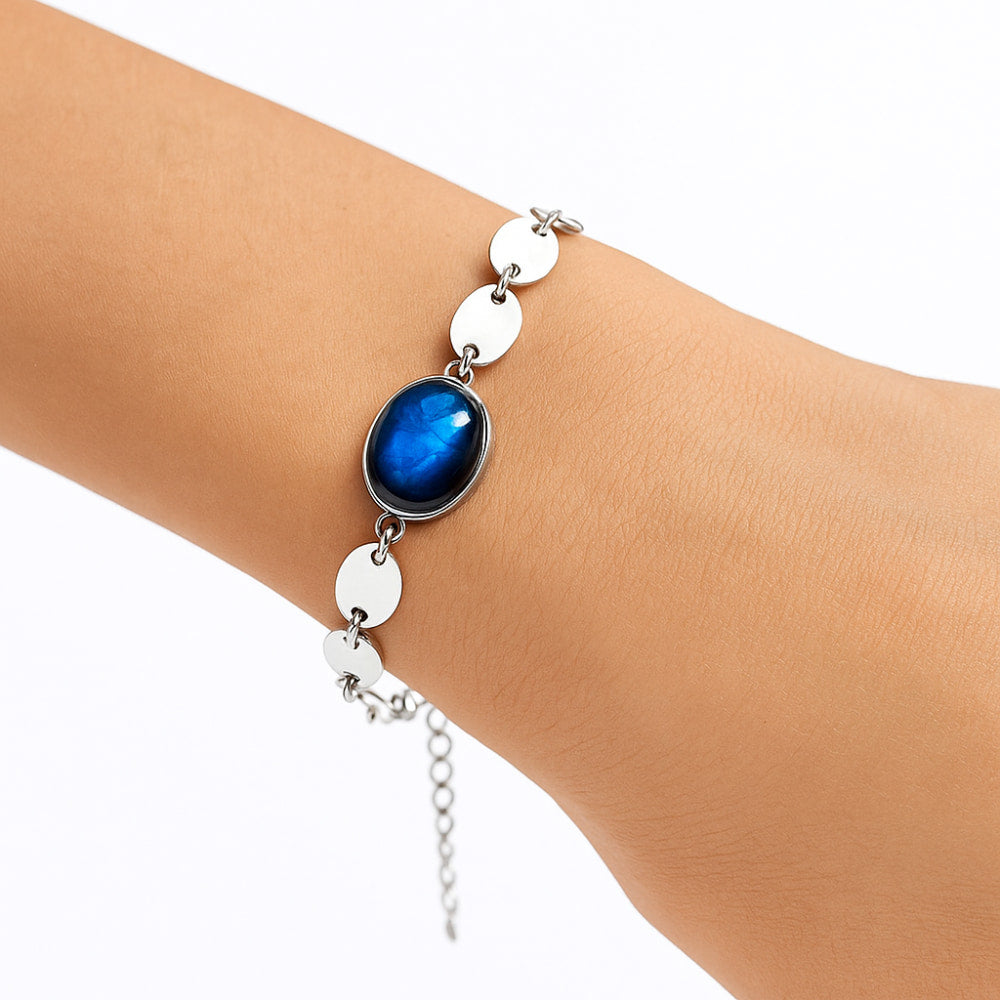 Premium Blue Fire Labradorite - Madagascar Bracelet B-1044 24-EB10105