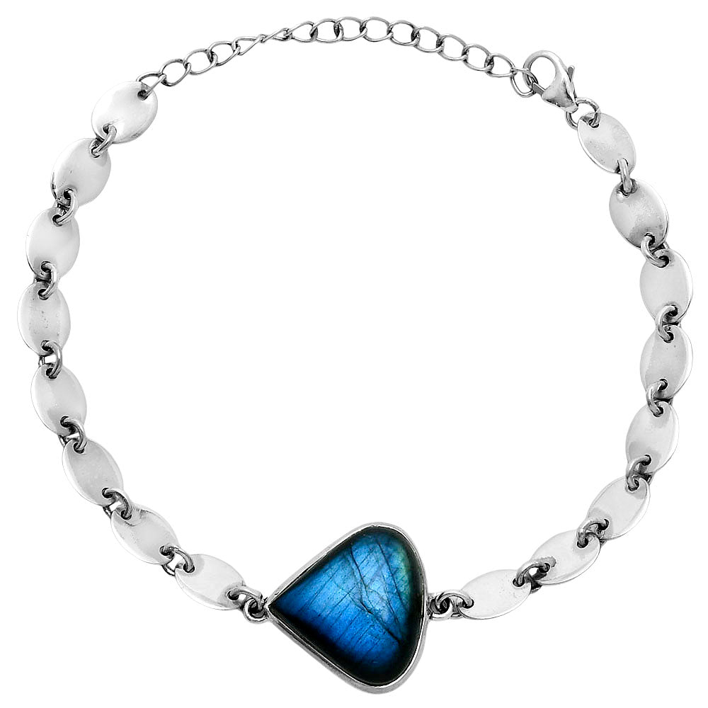 Premium Blue Fire Labradorite - Madagascar Bracelet B-1044 24-EB10106