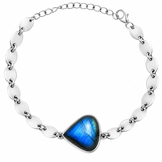 Premium Blue Fire Labradorite - Madagascar Bracelet B-1044 24-EB10106