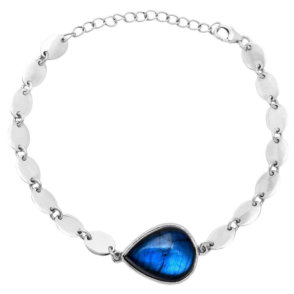 Premium Blue Fire Labradorite - Madagascar Bracelet B-1044 24-EB10107