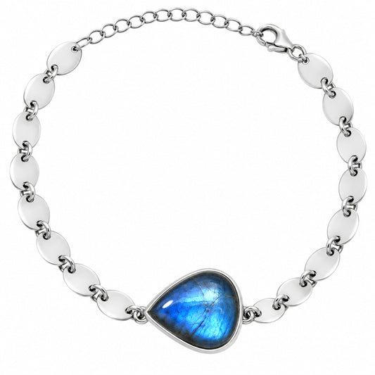 Premium Blue Fire Labradorite - Madagascar Bracelet B-1044 24-EB10107