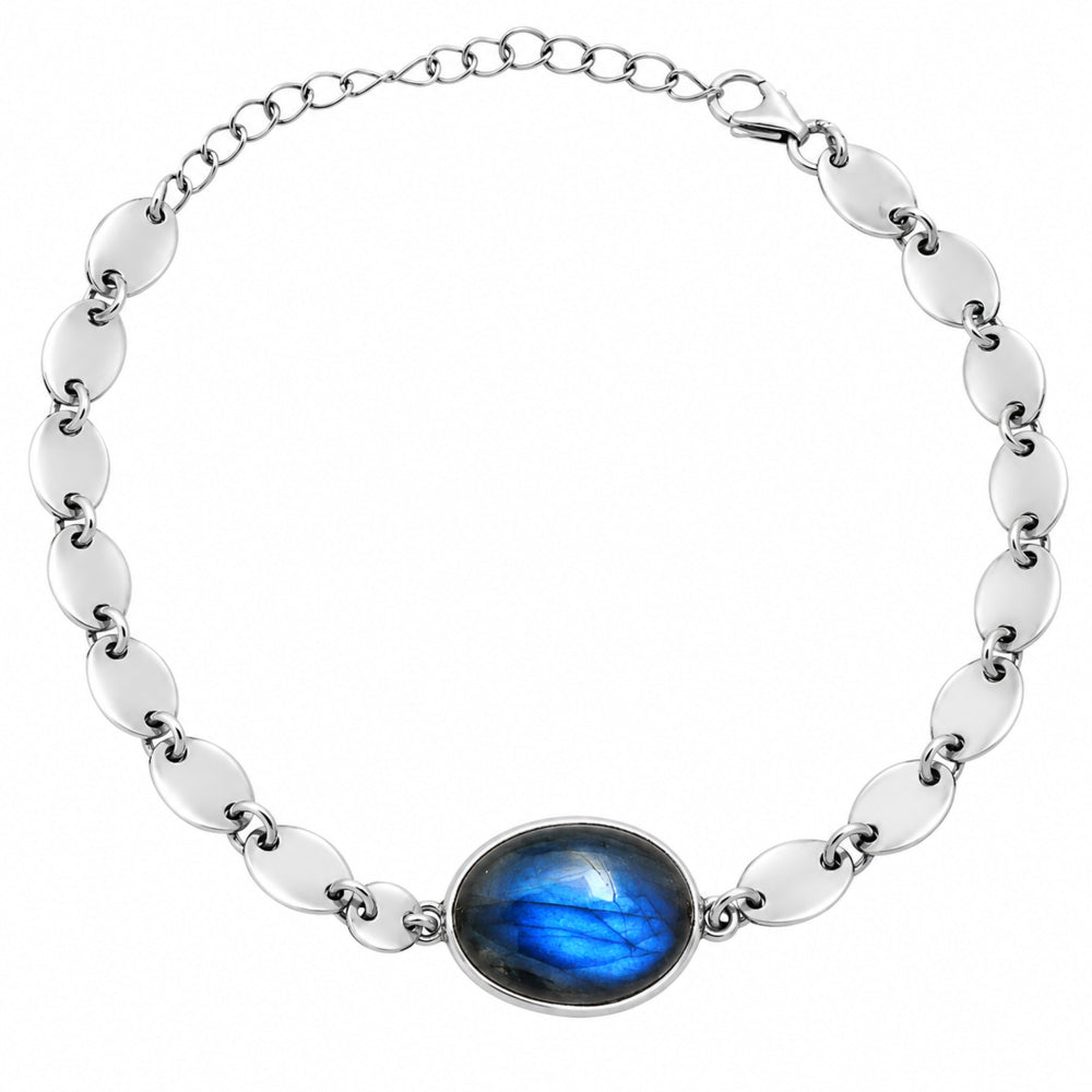 Premium Blue Fire Labradorite - Madagascar Bracelet B-1044 24-EB10108