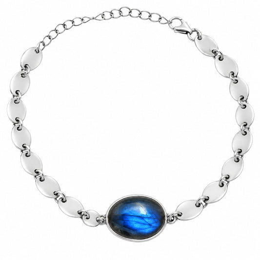 Premium Blue Fire Labradorite - Madagascar Bracelet B-1044 24-EB10108