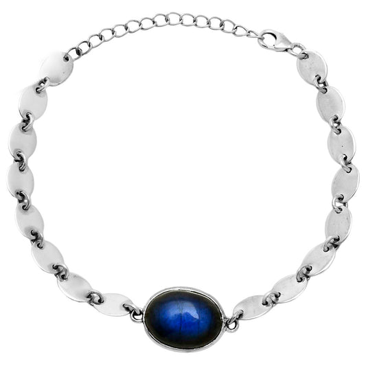 Premium Blue Fire Labradorite - Madagascar Bracelet B-1044 24-EB10109