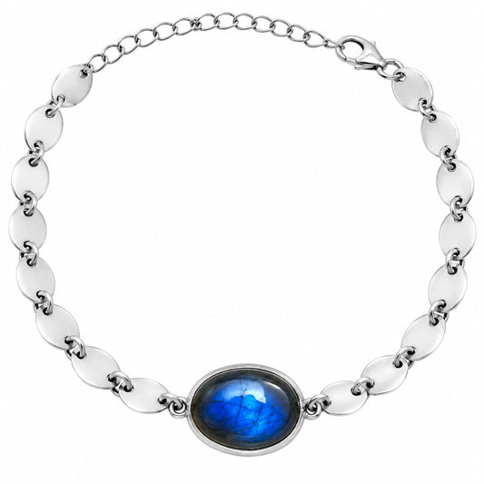 Premium Blue Fire Labradorite - Madagascar Bracelet B-1044 24-EB10109