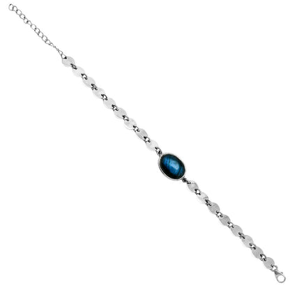 Premium Blue Fire Labradorite - Madagascar Bracelet B-1044 24-EB10110