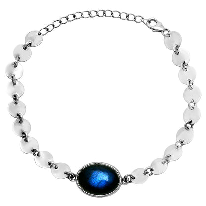 Premium Blue Fire Labradorite - Madagascar Bracelet B-1044 24-EB10111