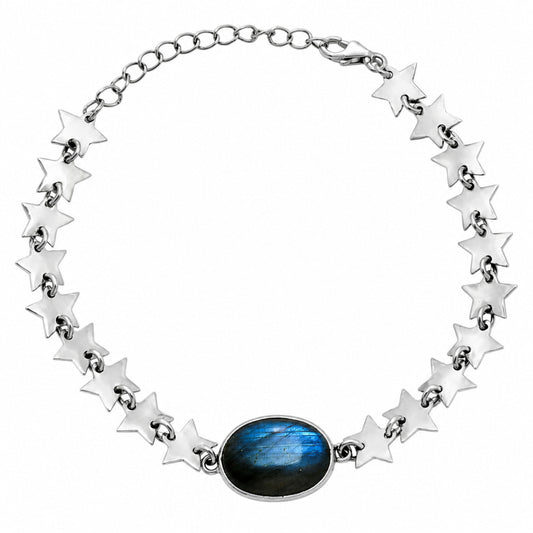 Premium Star - Blue Fire Labradorite Bracelet B-1044 24-EB10113