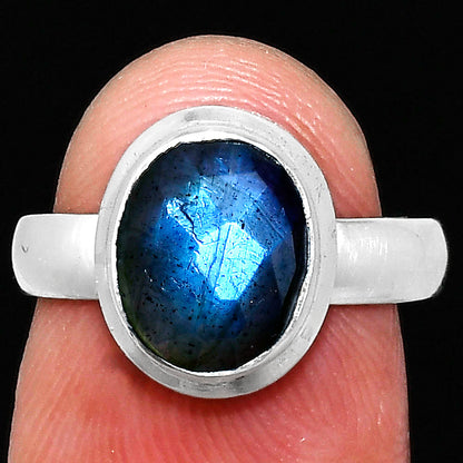 Premium Quality Blue Labradorite Checker Ring size-6 R-1007 24-ER10417
