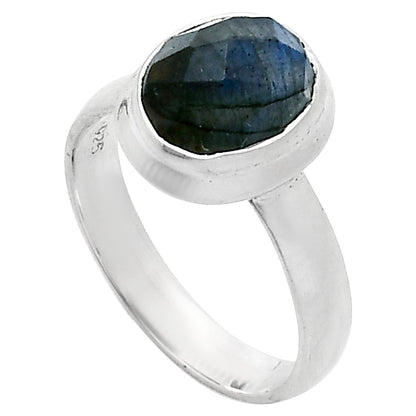 Premium Quality Blue Labradorite Checker Ring size-6 R-1007 24-ER10418