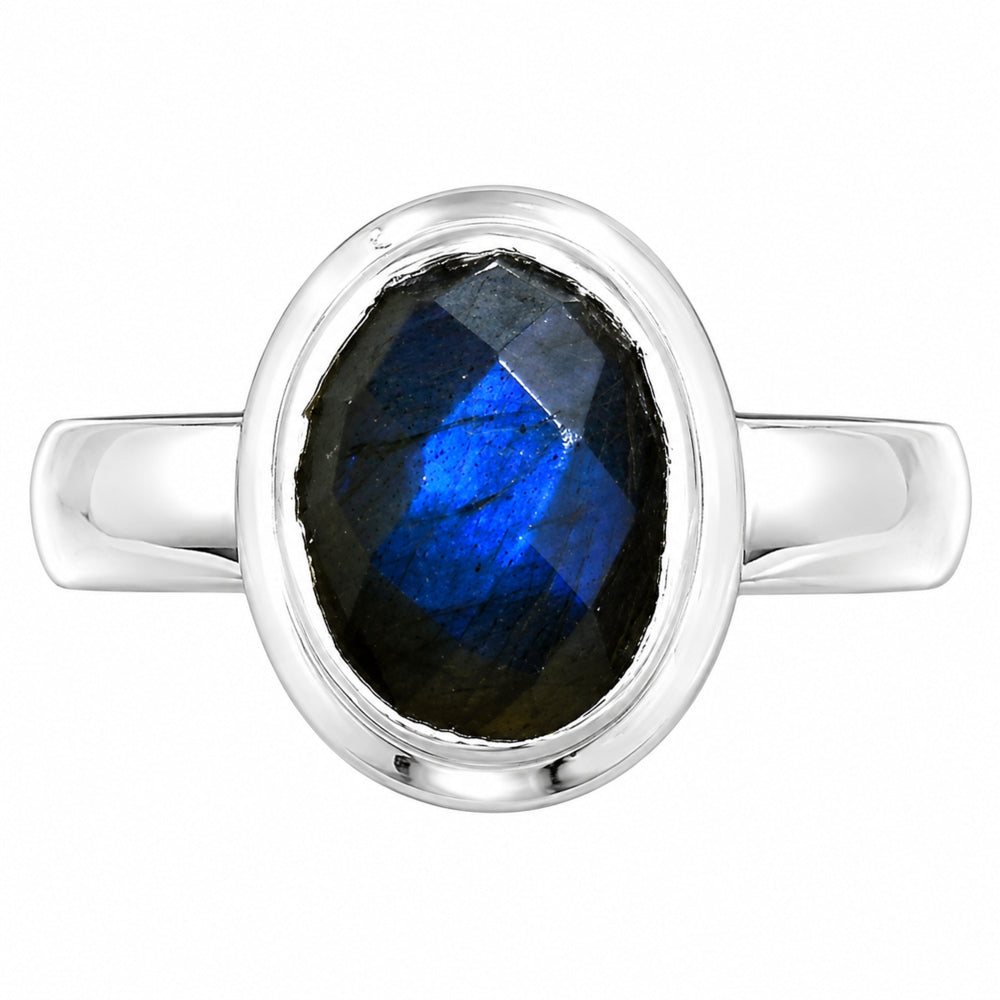 Premium Quality Blue Labradorite Checker Ring size-7 R-1007 24-ER10420