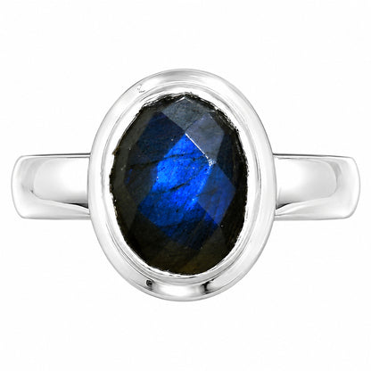 Premium Quality Blue Labradorite Checker Ring size-7 R-1007 24-ER10420