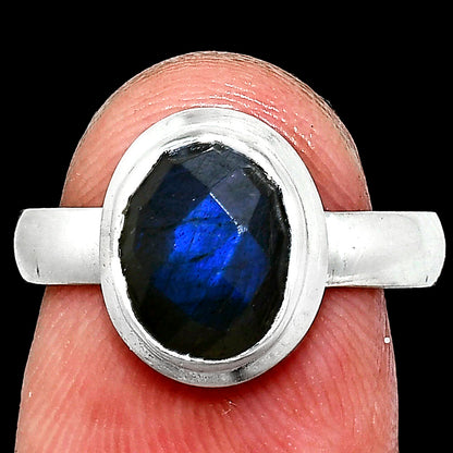 Premium Quality Blue Labradorite Checker Ring size-7 R-1007 24-ER10420