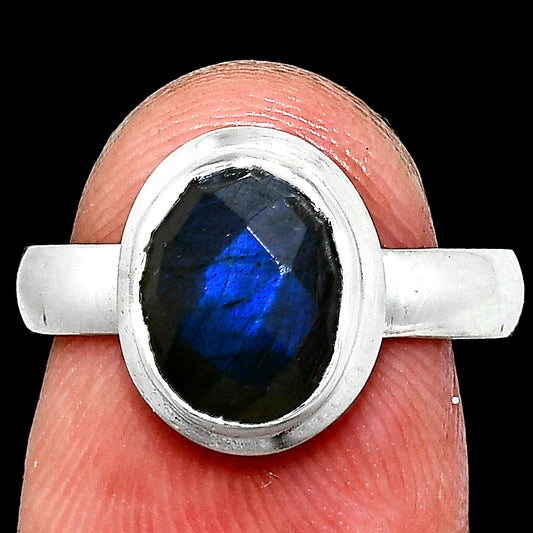 Premium Quality Blue Labradorite Checker Ring size-7 R-1007 24-ER10420