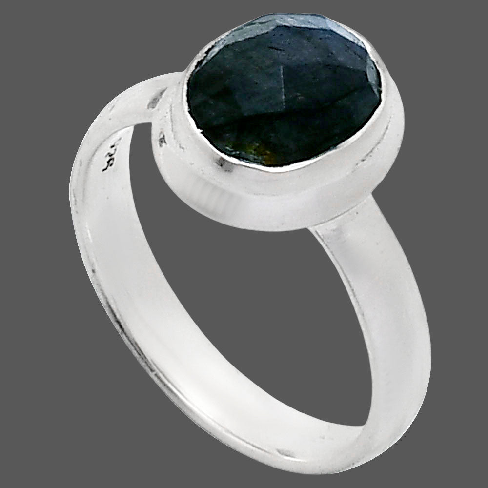 Premium Quality Blue Labradorite Checker Ring size-7 R-1007 24-ER10420