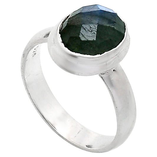 Premium Quality Blue Labradorite Checker Ring size-6 R-1007 24-ER10422